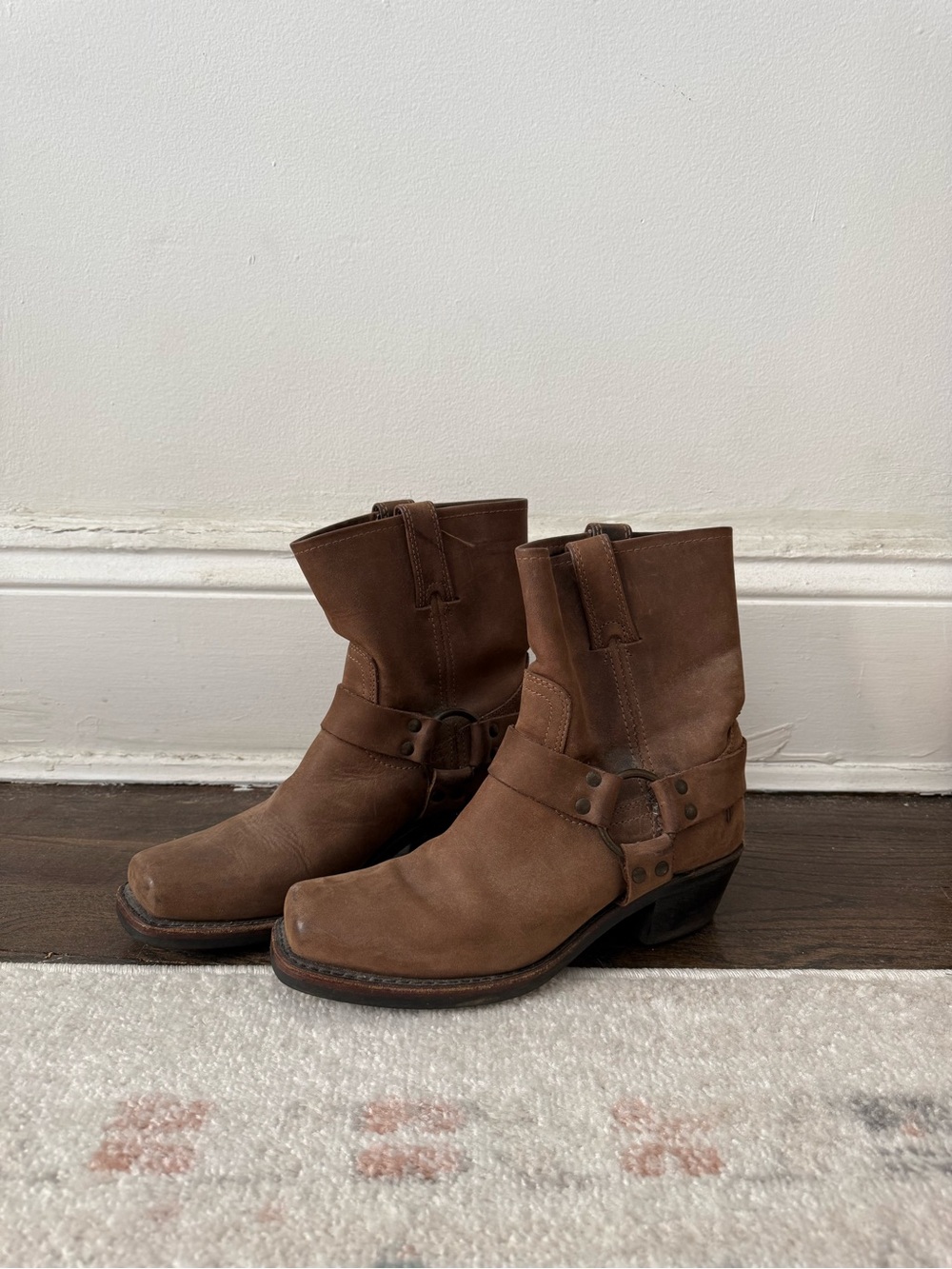 Vintage Frye Brown Suede Harness Ankle Boots 8.5/9